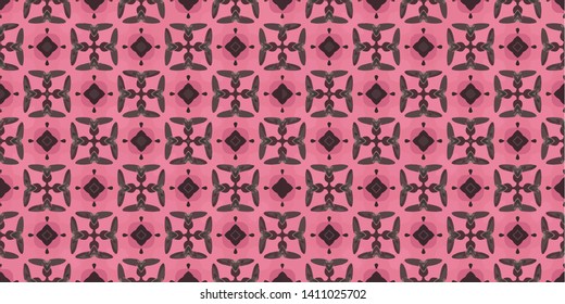Geometric background abstract mosaic seamless pattern with tiles and simple shapes for fashion. Abstract dynamic retro tiles background
