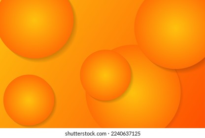 fondo geométrico con círculos anaranjados abstractos.