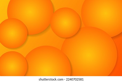 geometric background with abstract orange circles.