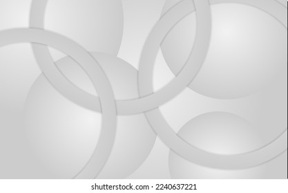 fondo geométrico con círculos abstractos de color naranja y gris.