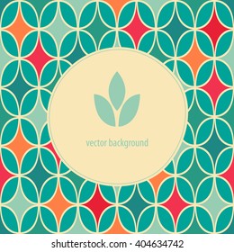 Geometric background. Abstract pattern. Frame for logo, label or greetings.