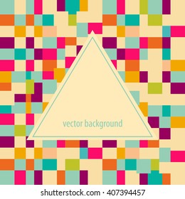 Geometric background. Abstract pattern. Frame for logo, label or greetings.