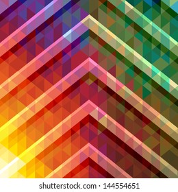 Geometric Background - Abstract Pattern. Kaleidoscope geometric dark pattern. Abstract modern love vector background. Greeting card