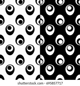 Geometric background. Abstract seamless wallpaper. Black and white