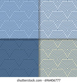 Geometric background. Abstract seamless wallpaper. Colored set