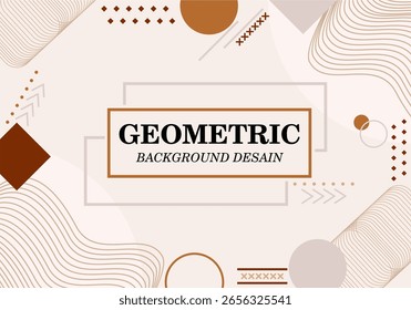 Fondo geométrico con Formas Abstractas y texto