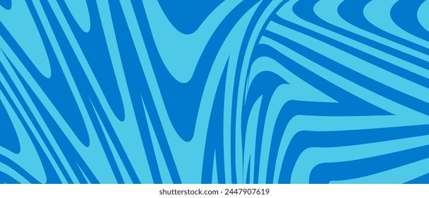 Diseño de arte de fondo geométrico con línea de ilusión psicodélica. Patrón de remolino fluido para promoción, celebración, anuncios, marca, Anuncio, cubierta, etiqueta, cartel. Retro Optical Paint en Ilustración vectorial.