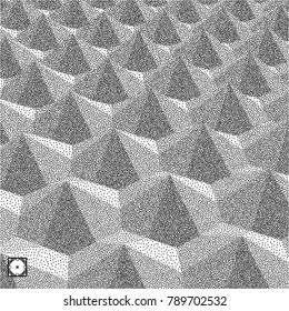 Fondo geométrico. Diseño de grano negro y blanco. Patrón de puntillismo. Ilustración vectorial resistente.