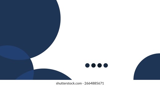 Geometric background. Blue circle on white color overlay. Business and presentation templates