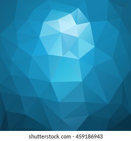 Geometric background of blue color . Abstract polygonal mosaic 