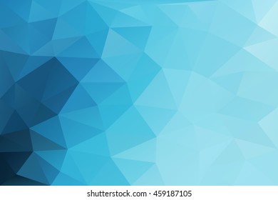 Geometric background of blue color . Abstract polygonal mosaic 