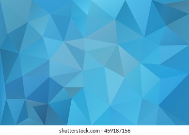 Geometric background of blue color . Abstract polygonal mosaic 