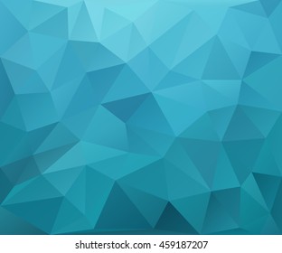 Geometric background of blue color . Abstract polygonal mosaic 