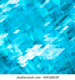 Geometric background of blue color . Abstract polygonal mosaic 