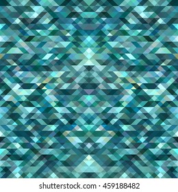 Geometric background of blue color . Abstract polygonal mosaic 