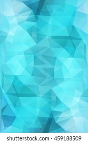 Geometric background of blue color . Abstract polygonal mosaic 