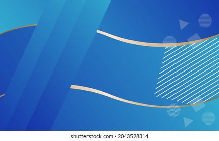 Geometric background with blue color design