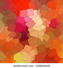 Geometric background with blue cubes. Design element.