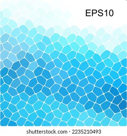 Geometric background with blue pebbles. Design element.