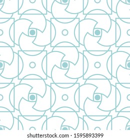 Geometric background. Blue and white seamless pattern. Vector illustration