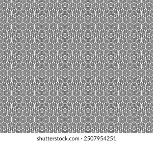 Geometric background. Bold stacked rounded hexagons mosaic cells. Hexagon geometric shapes. Seamless tileable vector illustration.