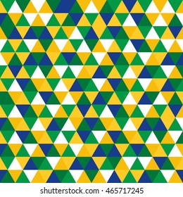 Geometric background in Brazil flag concept - Vector