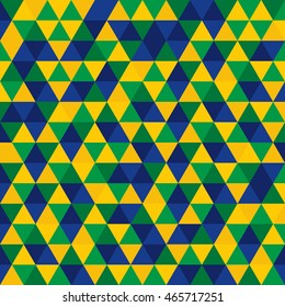Geometric background in Brazil flag concept - Vector