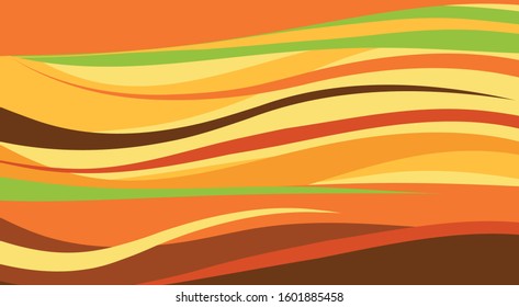 Geometric background of bright color horizontal waves to create an abstract image