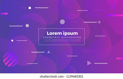 Geometric background bright colors and dynamic shape compositions. Vector illustrations.