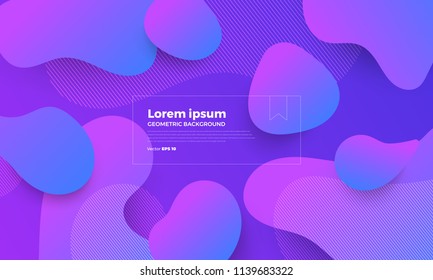 Geometric background bright colors and dynamic shape compositions. Vector illustrations.