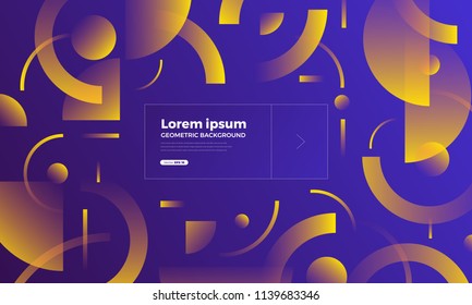 Geometric background bright colors and dynamic shape compositions. Vector illustrations.