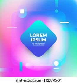 Geometric background bright colors and dynamic shape compositions. Vector illustrations.