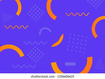 Geometric background bright colors and dynamic shape compositions. Vector illustrations.