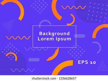 Geometric background bright colors and dynamic shape compositions. Vector illustrations.
