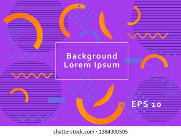 Geometric background bright colors and dynamic shape compositions. Vector illustrations.