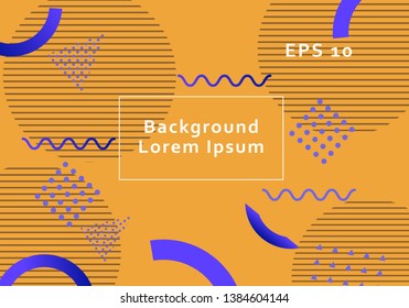 Geometric background bright colors and dynamic shape compositions. Vector illustrations.