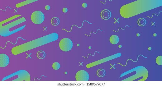 Geometric background bright colors and dynamic shape compositions