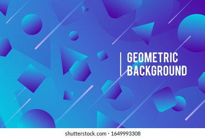 Geometric background bright colors and dynamic shape compositions. Vector illustrations.
