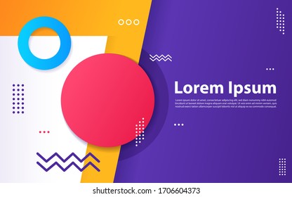 Geometric background bright colors and dynamic shape compositions.