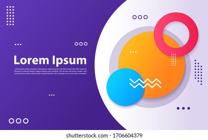 Geometric background bright colors and dynamic shape compositions.