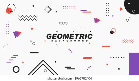 Geometric background with bright colors and dynamic shape composition. suitable for elements of banners, posters, wallpapers, web, advertisements.