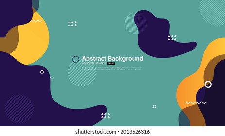 Geometric background bright colors and dynamic shape compositions. Vector illustrations. Vector set of abstract  retro background with multicolored geometric shapes and copy space frame