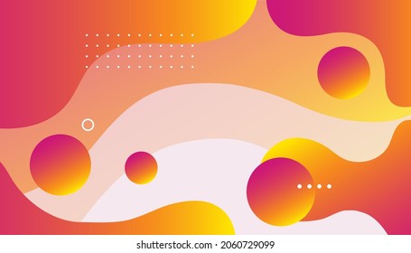 Geometric background bright colors and dynamic shape compositions. Fluid shapes composition with trendy gradients. Abstract background