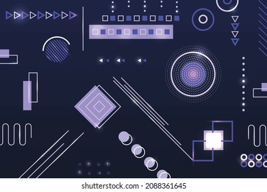 Colores brillantes de fondo geométrico y composiciones de formas dinámicas.