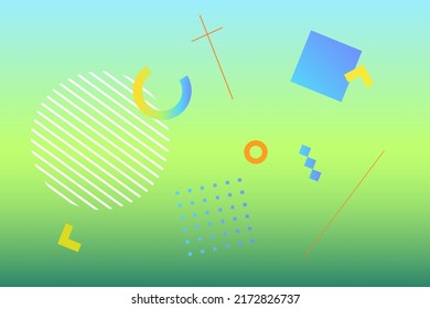 Color de fondo geométrico brillante y composición dinámica de las formas. Ilustración vectorial para afiches, volante, diseño de banner web.