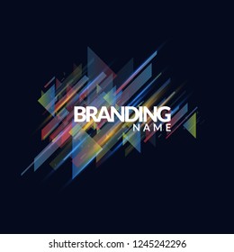Geometric background in bright colors. Vector illustration for design.