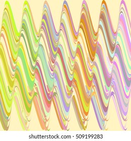 Geometric background with bright horizontal waves. Vector card template for greeting postcard, invitations, scrapbooking, calendars, printed, textiles, wrapping, website etc.Vector illustration.