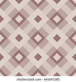 Geometric background. Brown seamless wallpaper