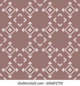 Geometric background. Brown seamless wallpaper
