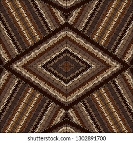 Geometric background with brown wavy stripes